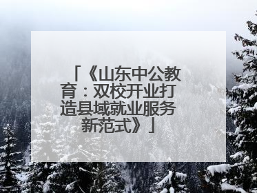 《山东中公教育：双校开业打造县域就业服务新范式》
