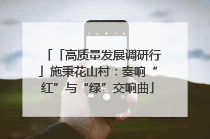 「高质量发展调研行」施秉花山村：奏响“红”与“绿”交响曲