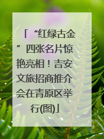 “红绿古金”四张名片惊艳亮相！吉安文旅招商推介会在青原区举行(图)