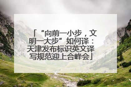 “向前一小步，文明一大步”如何译：天津发布标识英文译写规范迎上合峰会