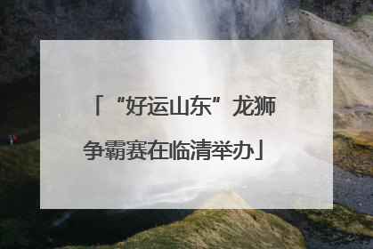 “好运山东”龙狮争霸赛在临清举办