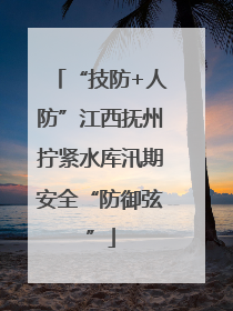 “技防+人防”江西抚州拧紧水库汛期安全“防御弦”