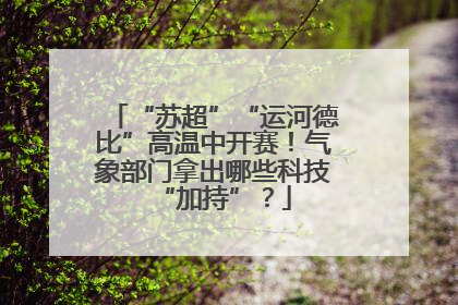 “苏超”“运河德比”高温中开赛！气象部门拿出哪些科技“加持”？