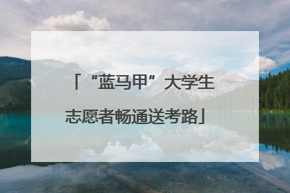 “蓝马甲”大学生志愿者畅通送考路