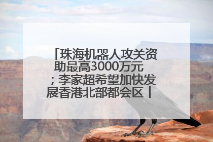 珠海机器人攻关资助最高3000万元；李家超希望加快发展香港北部都会区丨大湾区财经早参