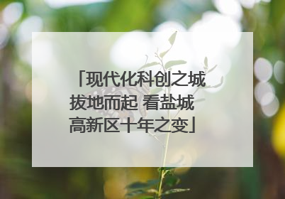 现代化科创之城拔地而起 看盐城高新区十年之变