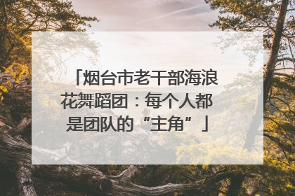 烟台市老干部海浪花舞蹈团：每个人都是团队的“主角”