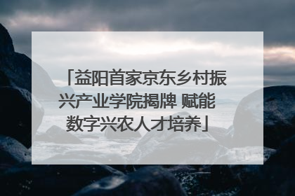 益阳首家京东乡村振兴产业学院揭牌 赋能数字兴农人才培养