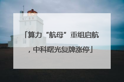 算力“航母”重组启航，中科曙光复牌涨停