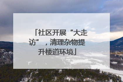 社区开展“大走访”，清理杂物提升楼道环境