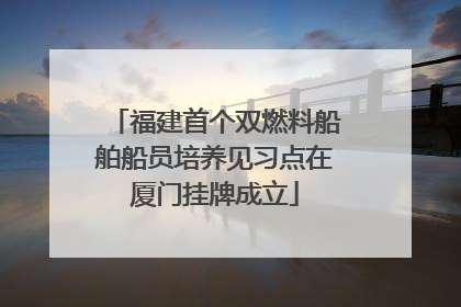 福建首个双燃料船舶船员培养见习点在厦门挂牌成立