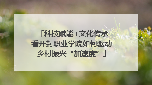 科技赋能+文化传承 看开封职业学院如何驱动乡村振兴“加速度”