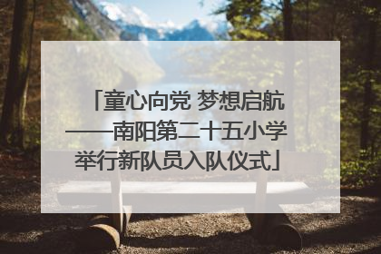 童心向党 梦想启航——南阳第二十五小学举行新队员入队仪式