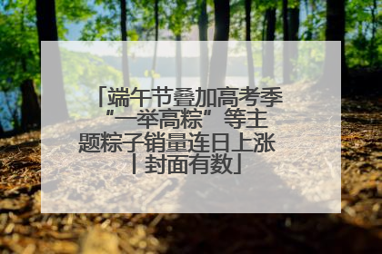 端午节叠加高考季 “一举高粽”等主题粽子销量连日上涨丨封面有数