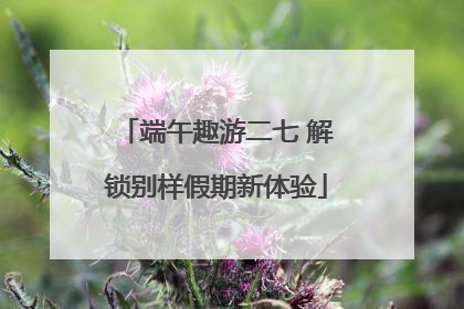 端午趣游二七 解锁别样假期新体验