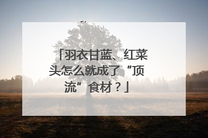 羽衣甘蓝、红菜头怎么就成了“顶流”食材？