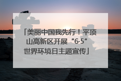 美丽中国我先行！平顶山高新区开展“6·5”世界环境日主题宣传
