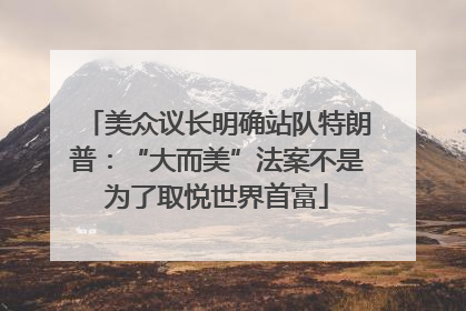 美众议长明确站队特朗普：“大而美”法案不是为了取悦世界首富