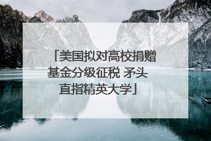 美国拟对高校捐赠基金分级征税 矛头直指精英大学