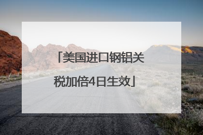 美国进口钢铝关税加倍4日生效