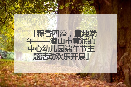 粽香四溢，童趣端午——潜山市黄泥镇中心幼儿园端午节主题活动欢乐开展