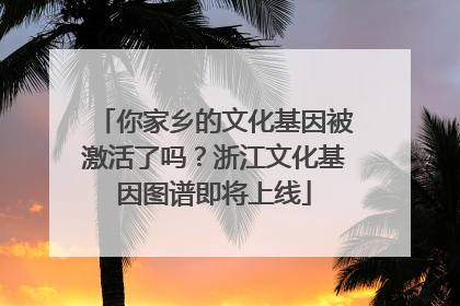 你家乡的文化基因被激活了吗？浙江文化基因图谱即将上线