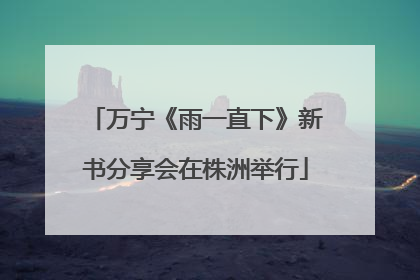 万宁《雨一直下》新书分享会在株洲举行