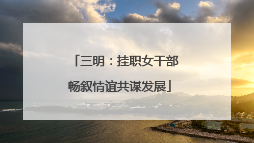 三明：挂职女干部畅叙情谊共谋发展