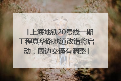 上海地铁20号线一期工程真华路地道改造将启动，周边交通有调整