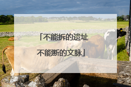 不能拆的遗址 不能断的文脉