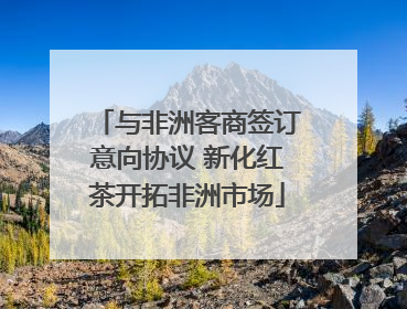 与非洲客商签订意向协议 新化红茶开拓非洲市场