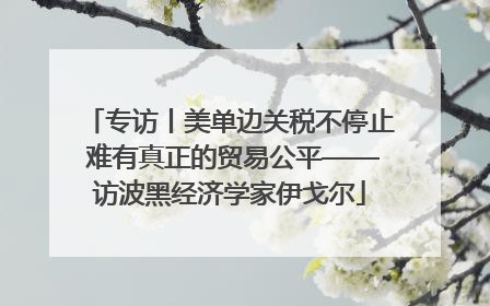 专访丨美单边关税不停止 难有真正的贸易公平——访波黑经济学家伊戈尔