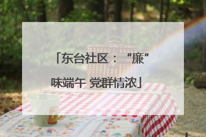 东台社区：“廉”味端午 党群情浓