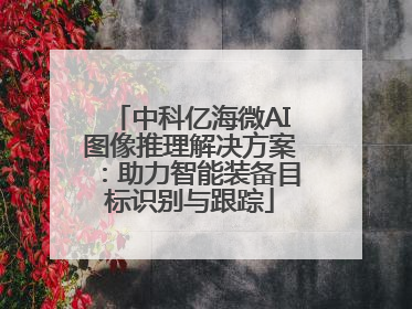中科亿海微AI图像推理解决方案：助力智能装备目标识别与跟踪