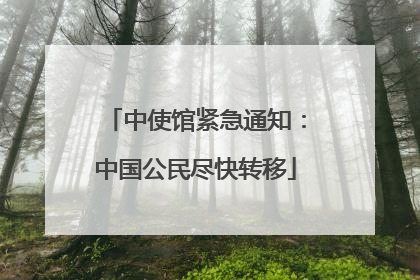 中使馆紧急通知：中国公民尽快转移