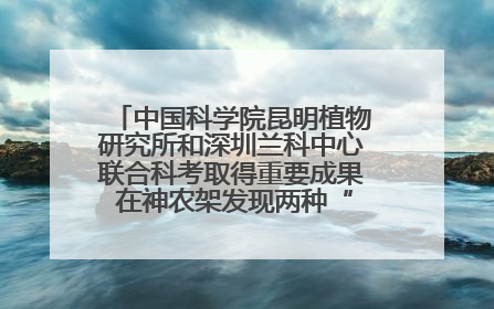 中国科学院昆明植物研究所和深圳兰科中心联合科考取得重要成果 在神农架发现两种“国保”级兰花
