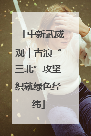 中新武威观｜古浪“三北”攻坚织就绿色经纬