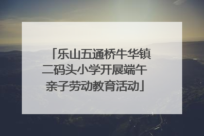 乐山五通桥牛华镇二码头小学开展端午亲子劳动教育活动