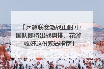 乒超联赛激战正酣 中国队即将出战男排、花游 收好这份观赛指南