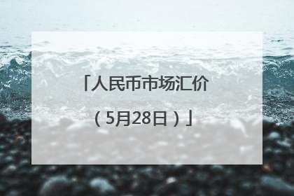 人民币市场汇价（5月28日）