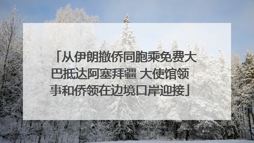 从伊朗撤侨同胞乘免费大巴抵达阿塞拜疆 大使馆领事和侨领在边境口岸迎接