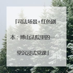 司法场景+红色剧本：博山法院里的一堂沉浸式党课