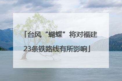 台风“蝴蝶”将对福建23条铁路线有所影响