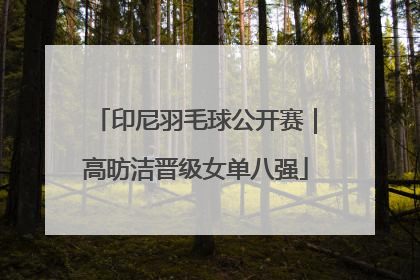 印尼羽毛球公开赛｜高昉洁晋级女单八强