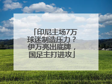 印尼主场7万球迷制造压力？伊万亮出底牌，国足主打进攻