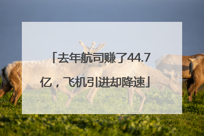 去年航司赚了44.7亿，飞机引进却降速