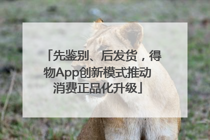 先鉴别、后发货，得物App创新模式推动消费正品化升级