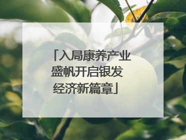 入局康养产业 盛帆开启银发经济新篇章
