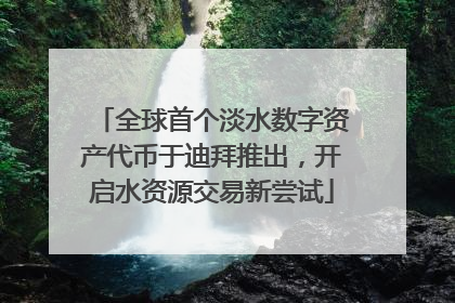 全球首个淡水数字资产代币于迪拜推出，开启水资源交易新尝试
