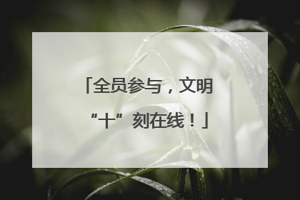 全员参与，文明“十”刻在线！